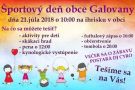 Športový deň obce Galovany 21.7.2018